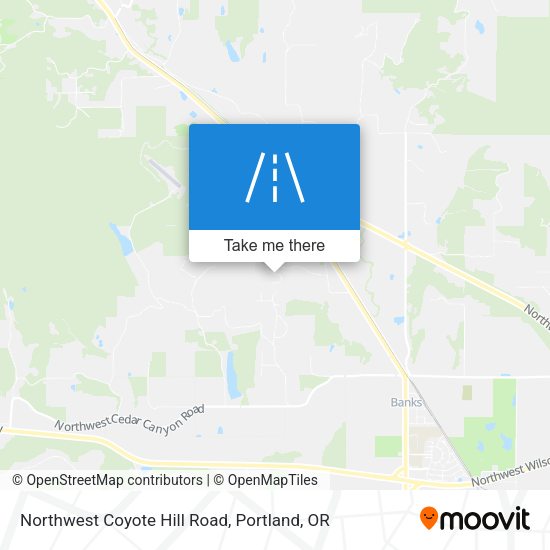 Northwest Coyote Hill Road map