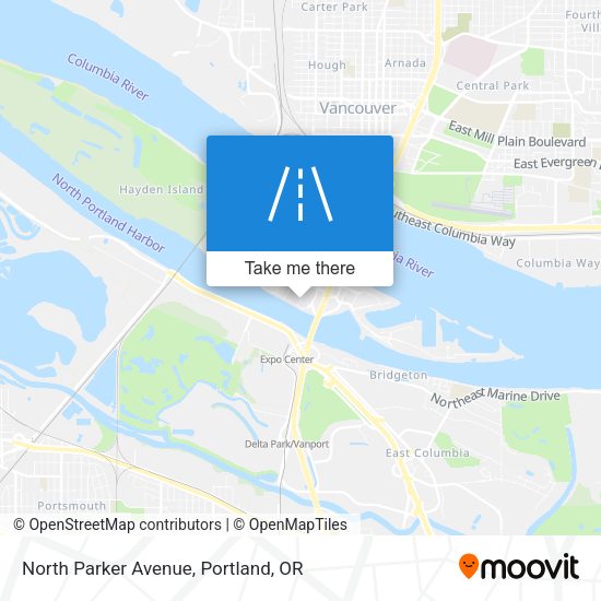 North Parker Avenue map