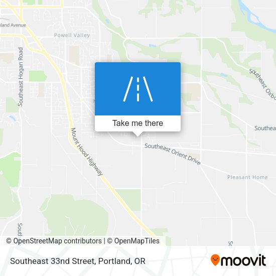Southeast 33nd Street map