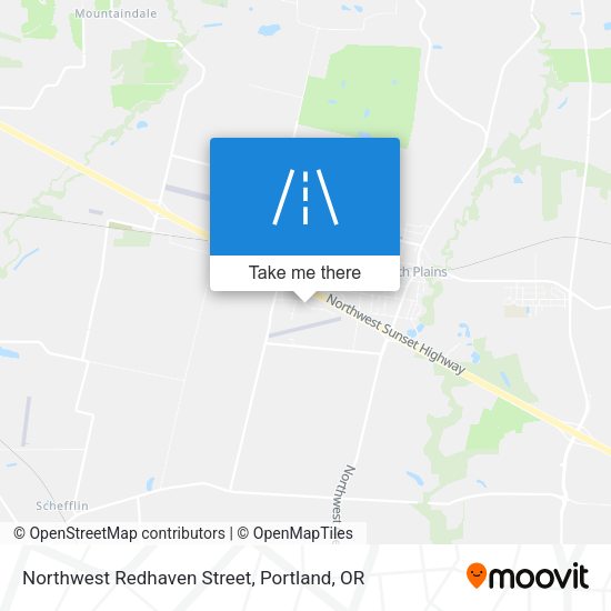 Northwest Redhaven Street map