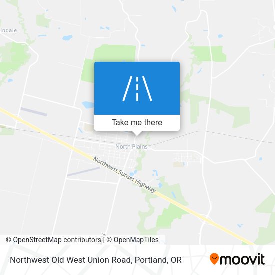 Northwest Old West Union Road map