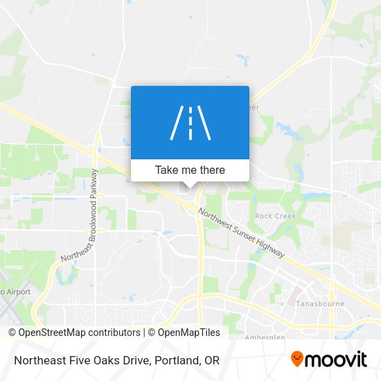 Northeast Five Oaks Drive map