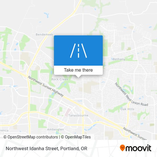 Northwest Idanha Street map