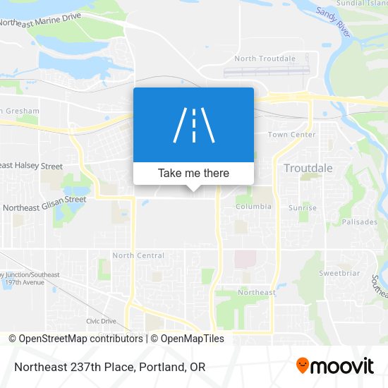 Northeast 237th Place map