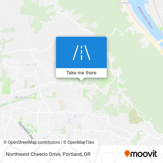 Northwest Cheerio Drive map