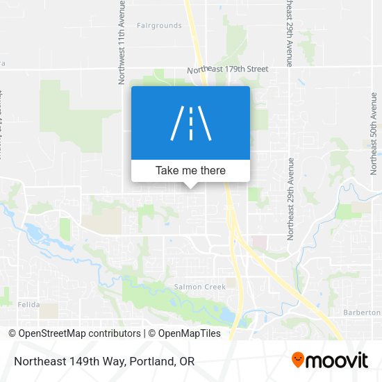 Northeast 149th Way map