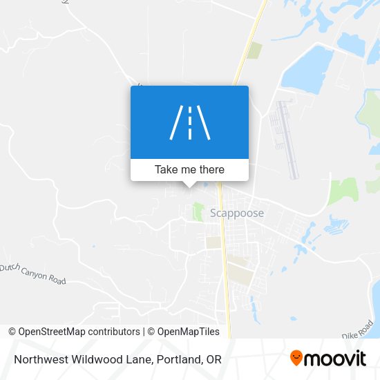 Northwest Wildwood Lane map