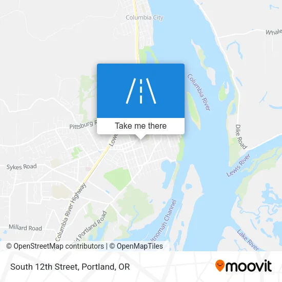 South 12th Street map