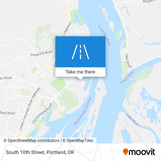 Mapa de South 10th Street