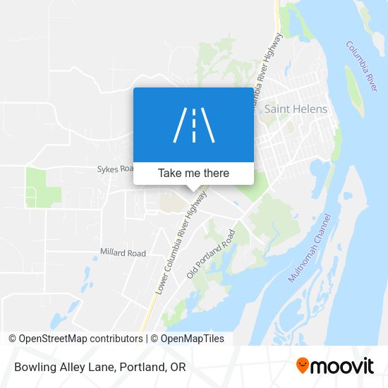 Bowling Alley Lane map