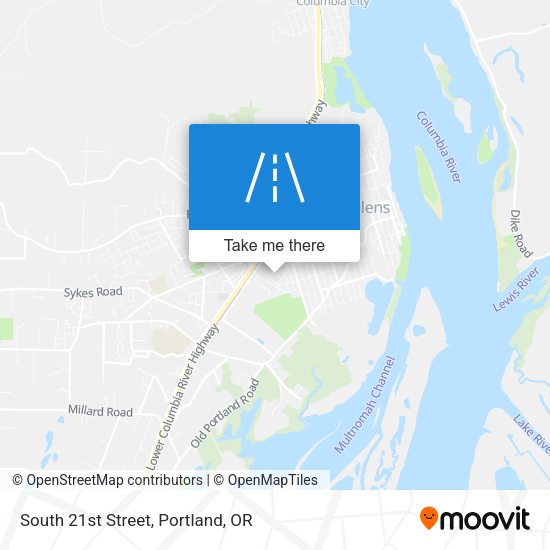 South 21st Street map