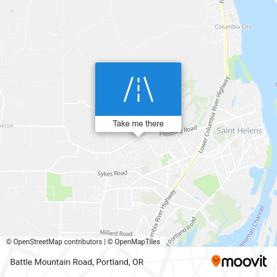 Battle Mountain Road map