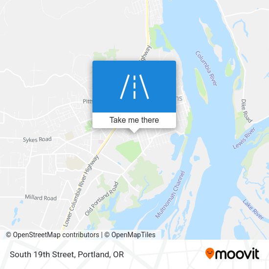 South 19th Street map