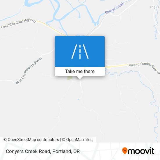 Conyers Creek Road map