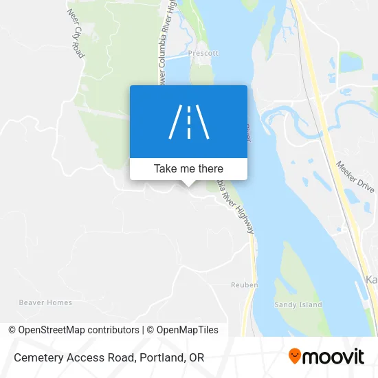 Cemetery Access Road map