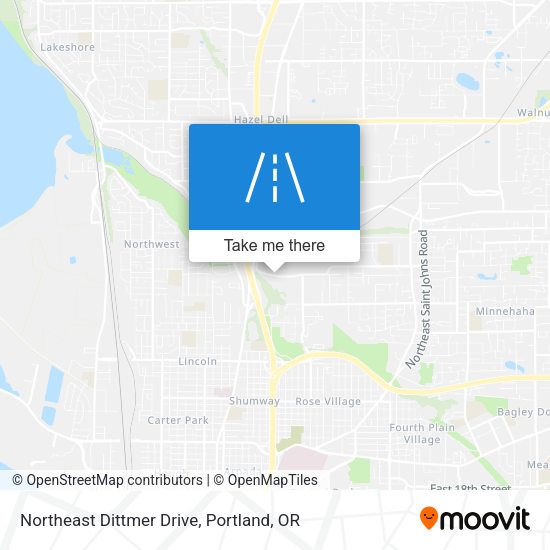 Northeast Dittmer Drive map