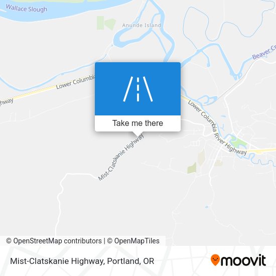Mist-Clatskanie Highway map