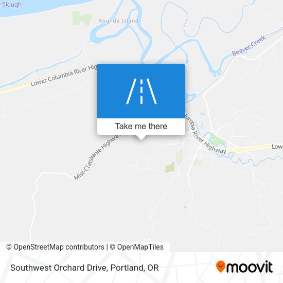 Southwest Orchard Drive map