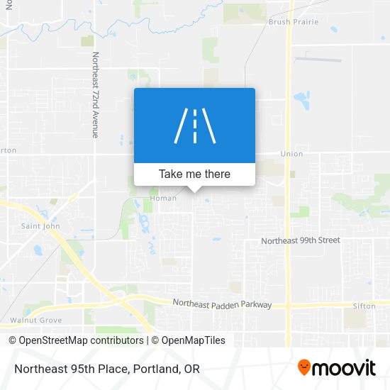 Northeast 95th Place map
