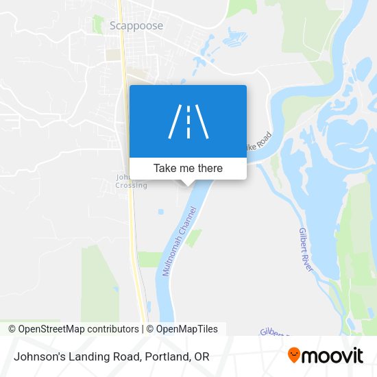 Johnson's Landing Road map