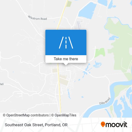 Southeast Oak Street map