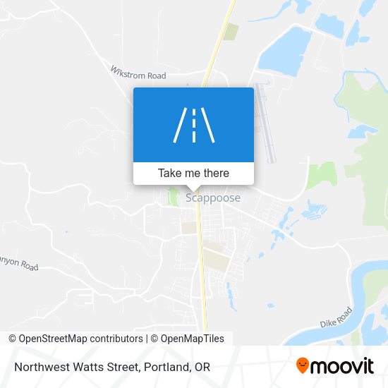 Northwest Watts Street map