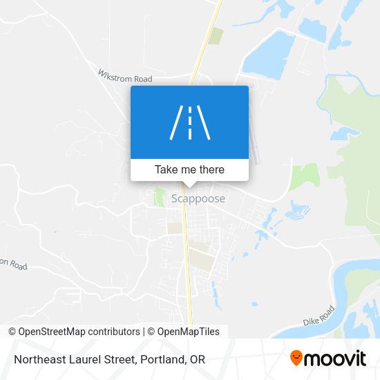 Northeast Laurel Street map