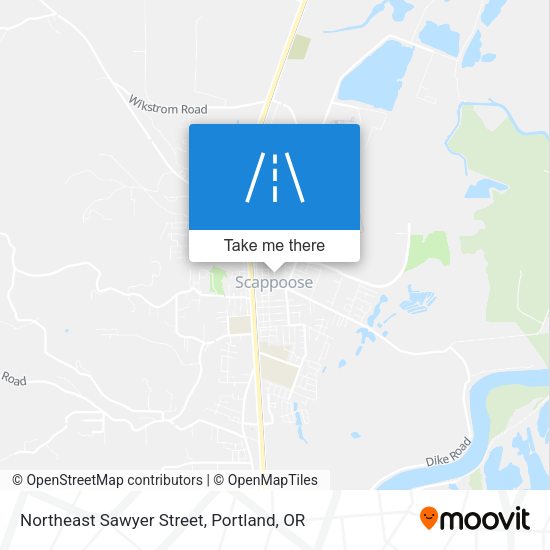 Northeast Sawyer Street map