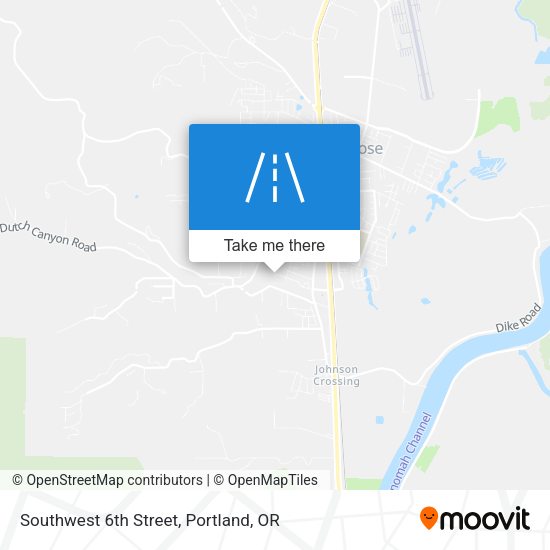 Southwest 6th Street map