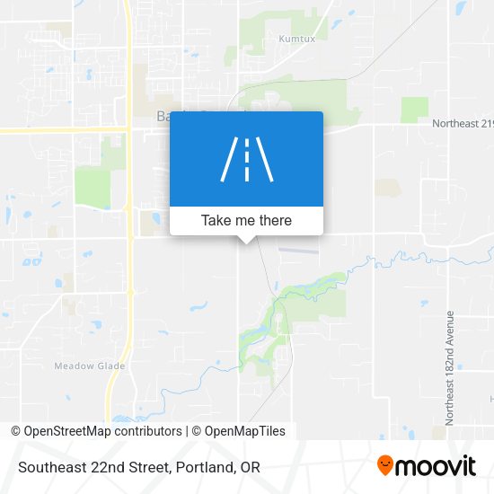 Southeast 22nd Street map
