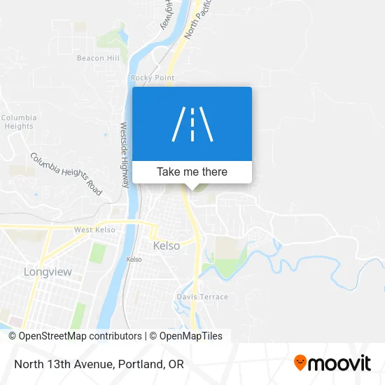 North 13th Avenue map