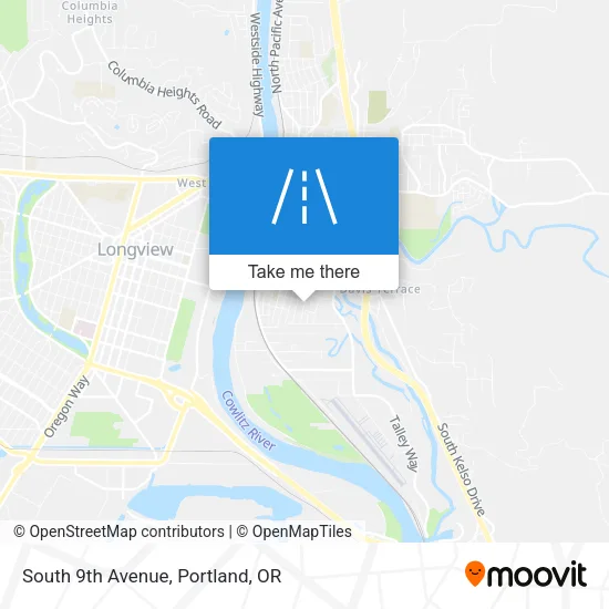 South 9th Avenue map