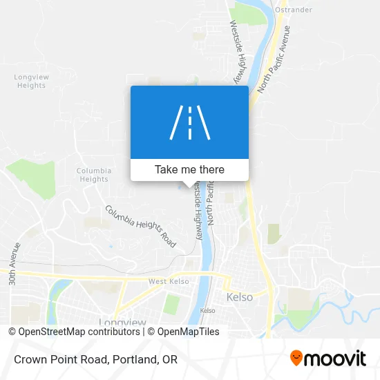 Crown Point Road map