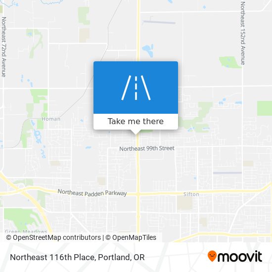 Northeast 116th Place map