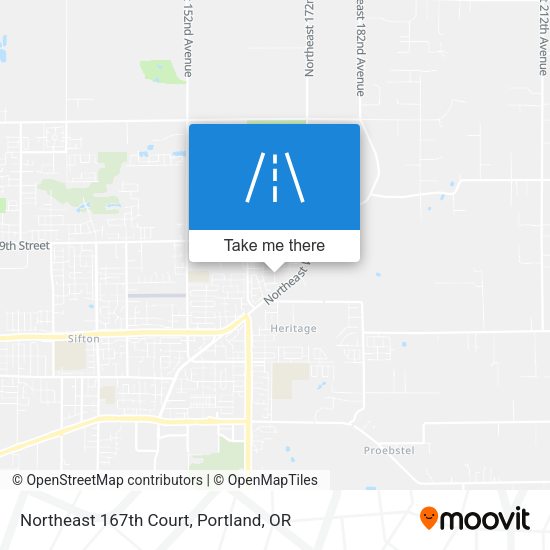Northeast 167th Court map