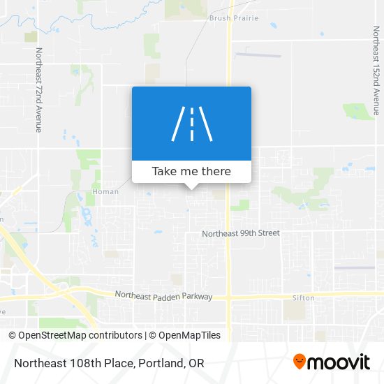 Northeast 108th Place map