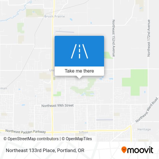Mapa de Northeast 133rd Place