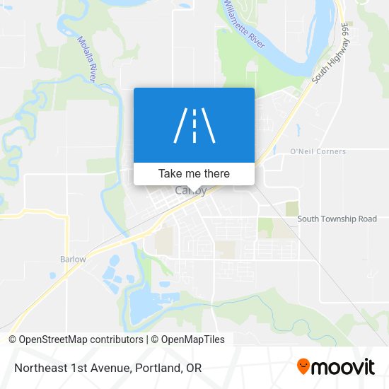 Northeast 1st Avenue map