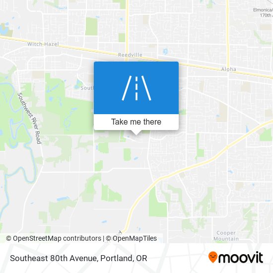 Southeast 80th Avenue map