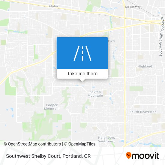 Southwest Shelby Court map