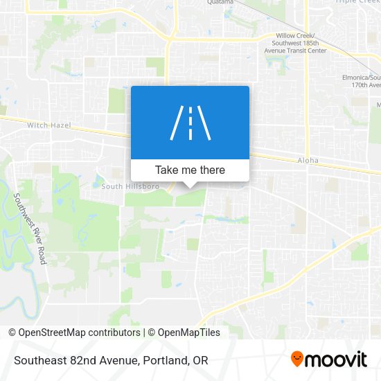 Southeast 82nd Avenue map
