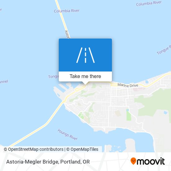 Astoria-Megler Bridge map