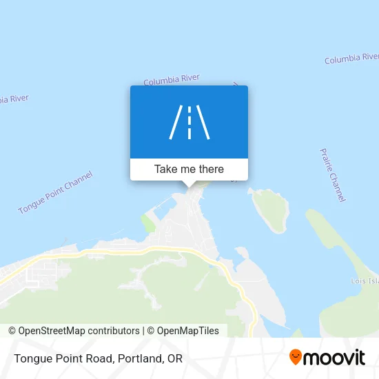Tongue Point Road map