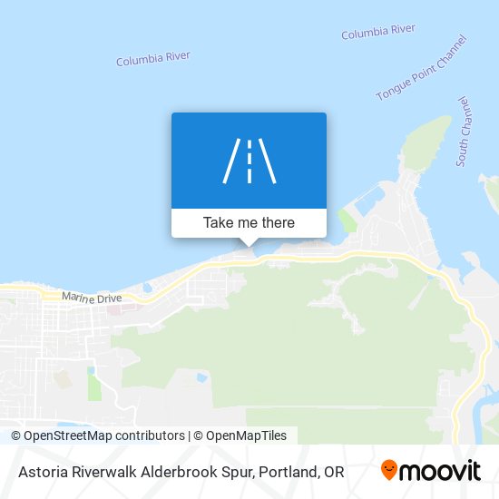 Astoria Riverwalk Alderbrook Spur map