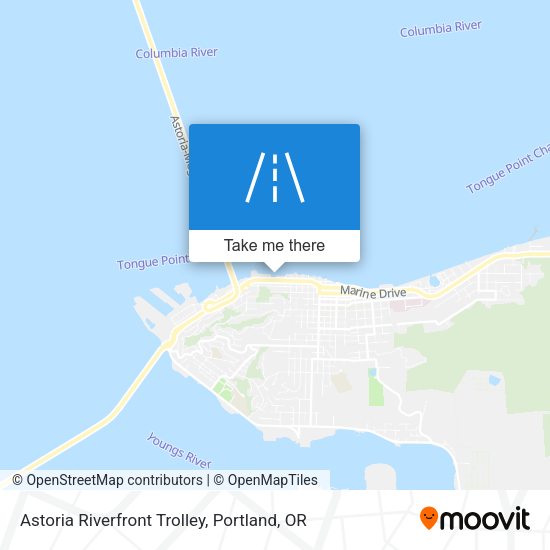 Astoria Riverfront Trolley map