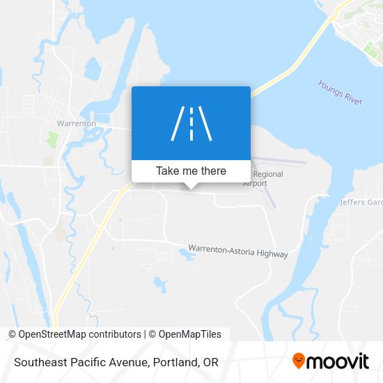 Southeast Pacific Avenue map