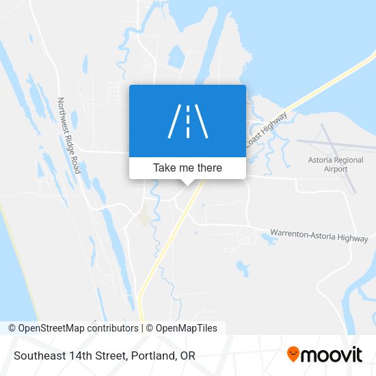 Southeast 14th Street map