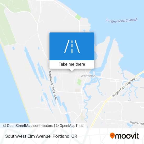 Southwest Elm Avenue map