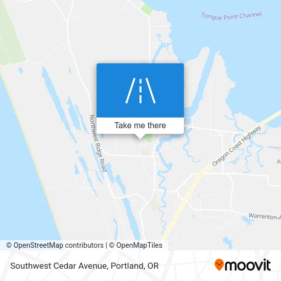 Southwest Cedar Avenue map
