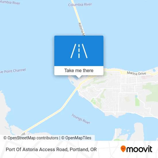 Port Of Astoria Access Road map